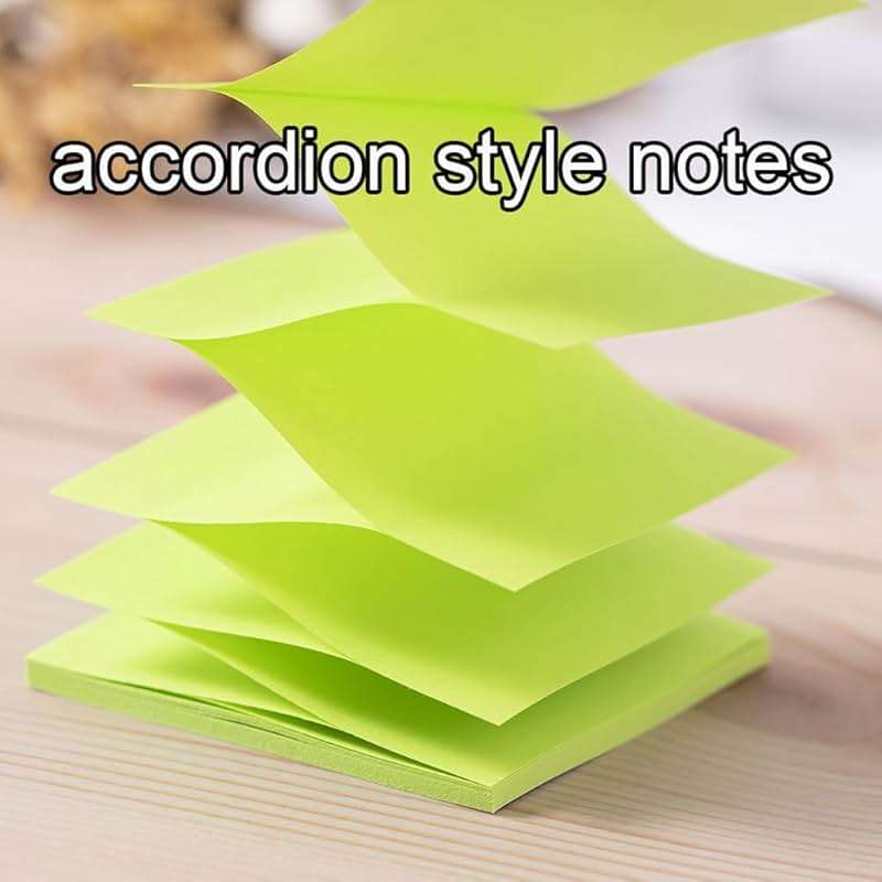 (16 Pack) Pop Up Sticky Notes 3x3 in Accordion Stickies Super Sticking Power Memo Pads Bright Colors - Image 5