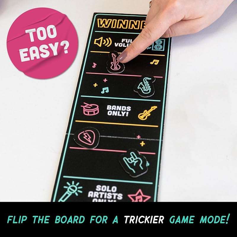 Lucky Egg Official Grab The Mic – Family Karaoke Board Game w/Foam Mic, 8+ Ages, 2-10 Players - Games for Bad Singers w/ 230 Lyrics (115 Cards) - Image 6
