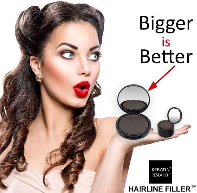 KERATIN RESEARCH Hairline Filler Unisex Mineral Powder Root Touch-Up Hair loss Concealer Scalp & Beard Bald Patch Coverage Fibers for Thinning Hair Waterproof Organic Natural look (AUBURN, XL) - Image 3