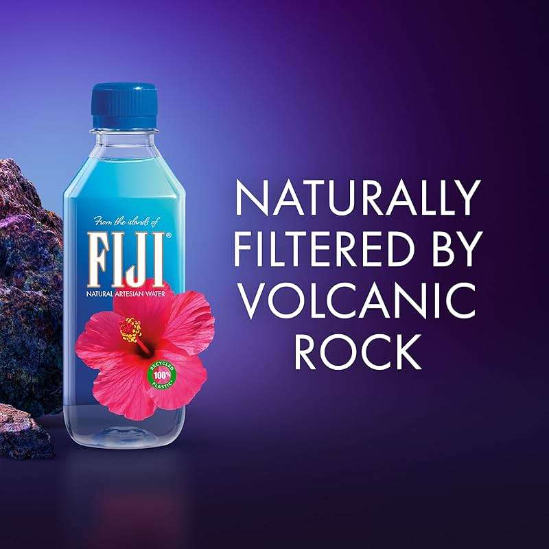 FIJI Natural Artesian Bottled Water 330mL / 11.15 Fl Ounce (Pack of 24) - 100% Natural Electrolytes - NEW - Image 8