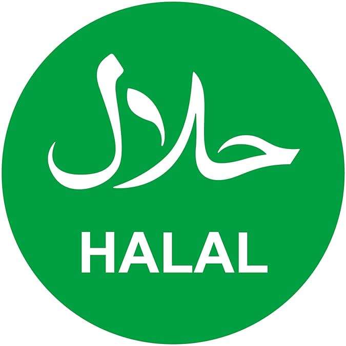 Halal Food Sticker,1inch 500pcs Green Small Halal Food Sticker for Restaurant - Image 1