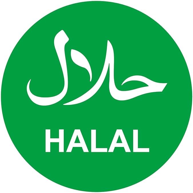 Halal Food Sticker,1inch 500pcs Green Small Halal Food Sticker for Restaurant - Product Image