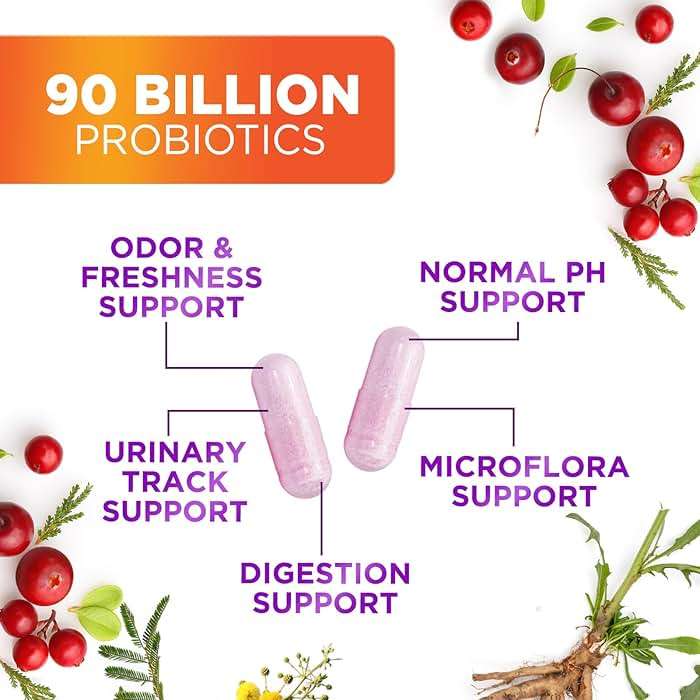 Probiotics for Women - Probiotic Blend 90 Billion CFU Per Serving - Women's Probiotic for Targeted Vaginal & Digestive Health Support - 16 Strains, Cranberry, Prebiotics - Bottled USA - 120 Capsules - Image 7