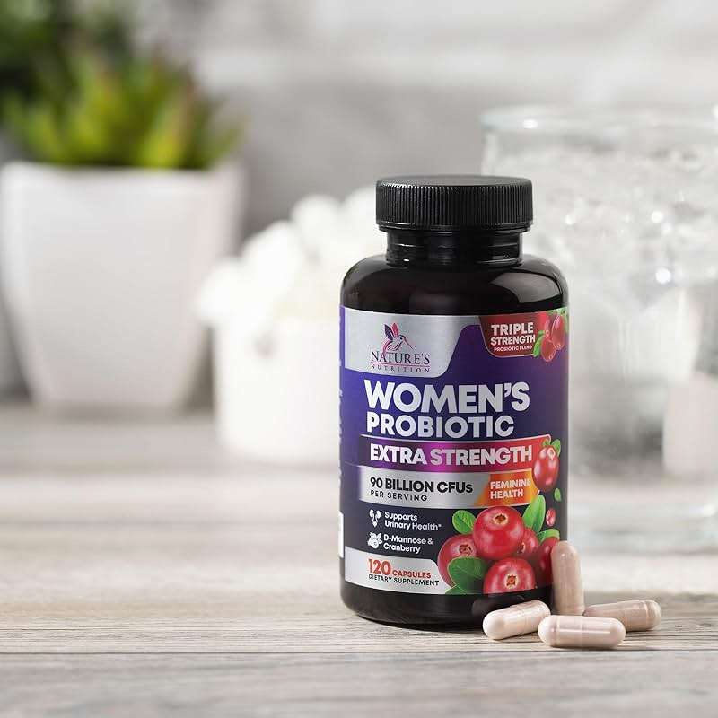 Probiotics for Women - Probiotic Blend 90 Billion CFU Per Serving - Women's Probiotic for Targeted Vaginal & Digestive Health Support - 16 Strains, Cranberry, Prebiotics - Bottled USA - 120 Capsules - Image 8