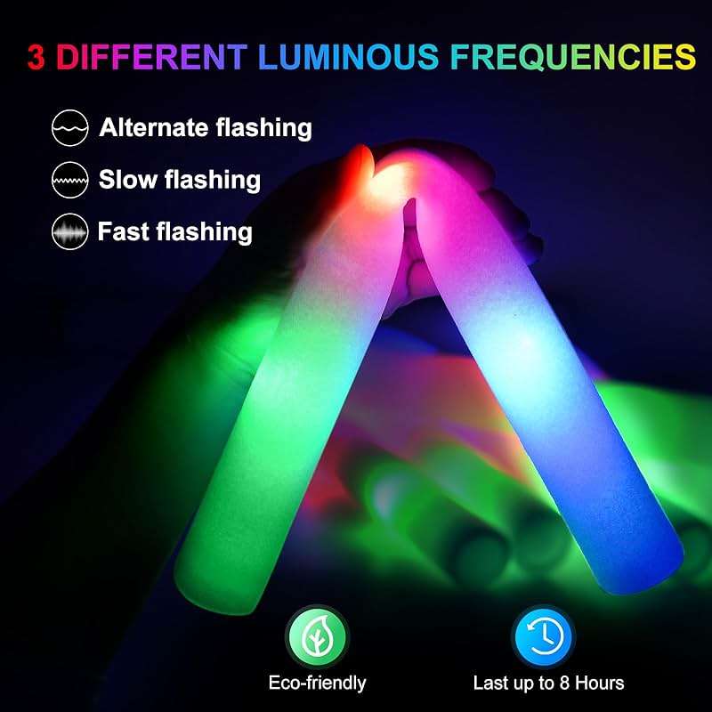HONLYNE168 PCS Glow in the Dark Party Supplies, Light Up Party Favors 12PCS LED Glasses, 16PCS Foam Glow Sticks, 40PCS Finger Lights, 100PCS Glow Sticks Bulk for Glow Party Wedding Birthday Raves - Image 6