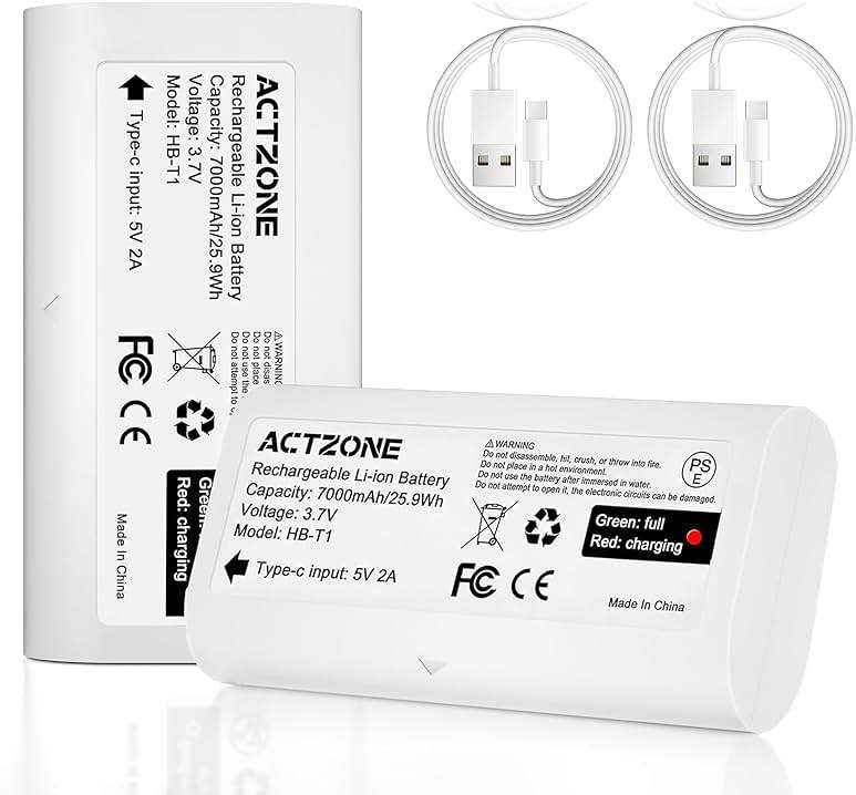 ActZone 2 Pack Outdoor Battery Compatible with Wyze Palm Door Lock/Wyze Battery Cam Pro Camera & Duo Cam Doorbell, Upgraded Doorbell Batteries Compatible with Wyze Camera Batteries Wbat2 Wbat1 - Image 1