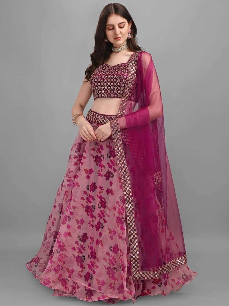 STELLACOUTURE indian ready to wear lehenga choli for women flared party night with stitched blouse 8210-U - Image 3