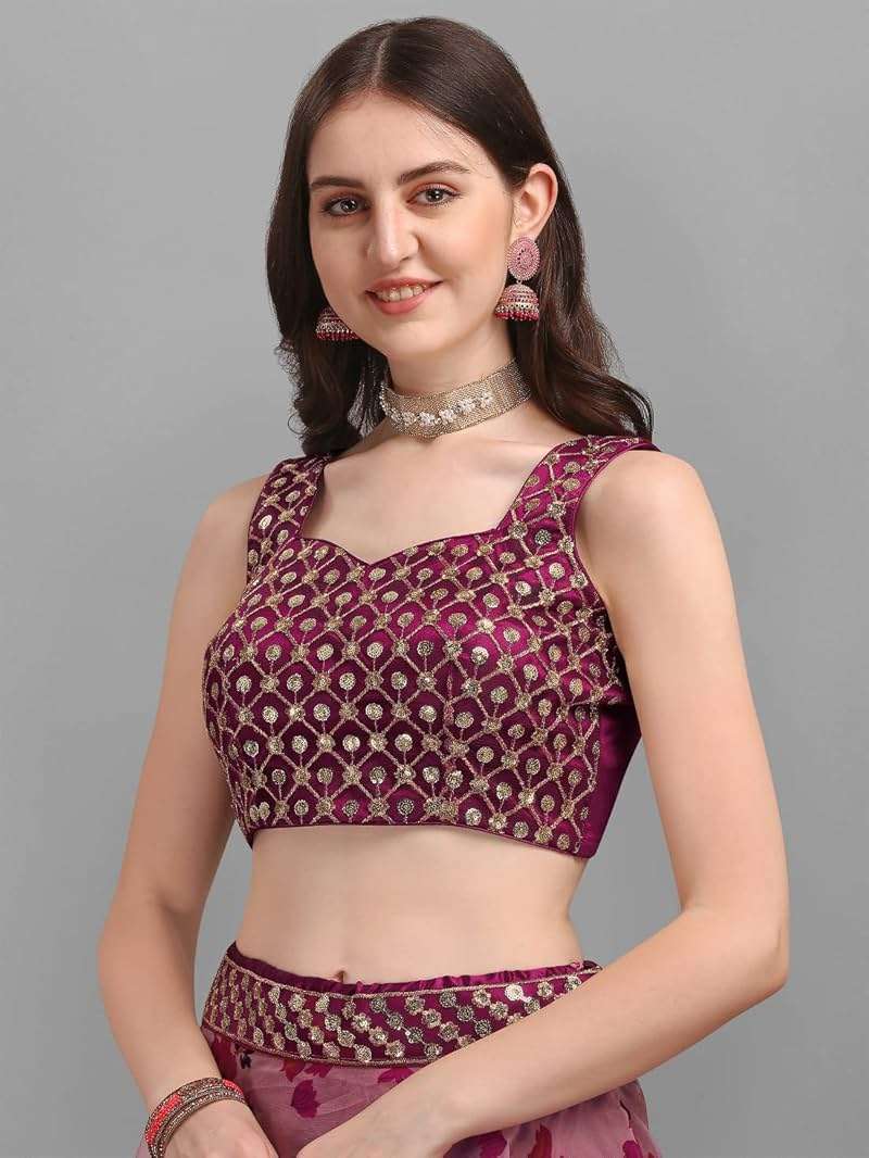 STELLACOUTURE indian ready to wear lehenga choli for women flared party night with stitched blouse 8210-U - Image 4
