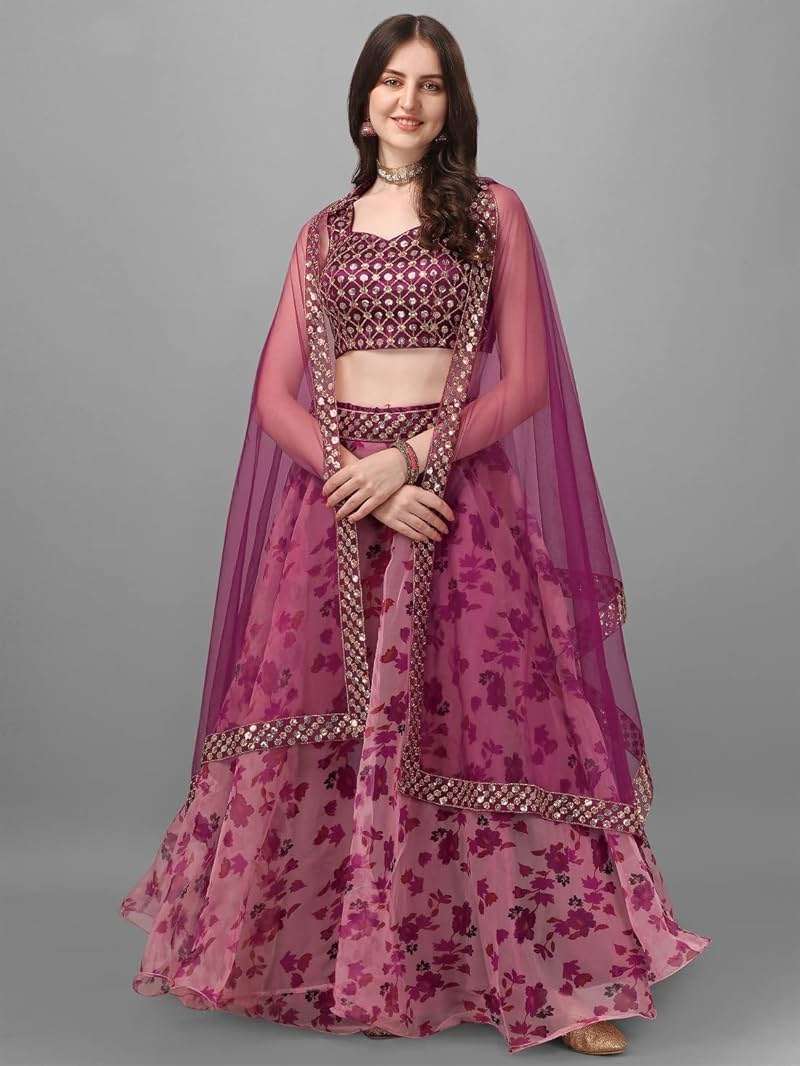 STELLACOUTURE indian ready to wear lehenga choli for women flared party night with stitched blouse 8210-U - Image 7