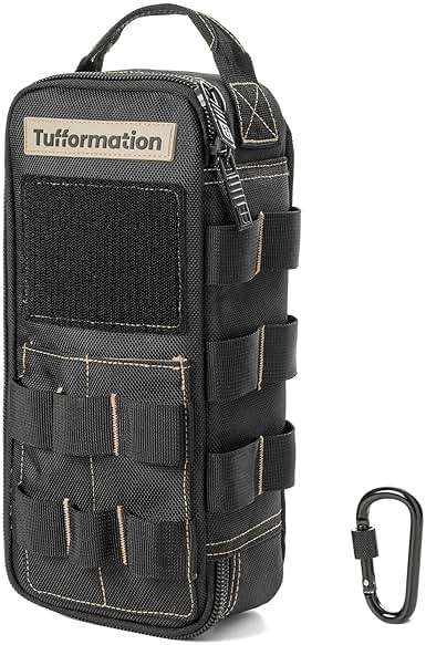 Tufformation Heavy Duty Small Tool Bag Pouch Portable Utility Organizer Case with Zipper Handle. Perfect for EDC, Motorcycle, Road Bike, Electricians & More - Image 1