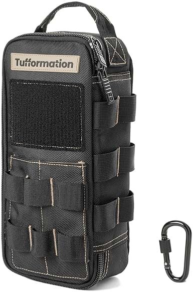 Tufformation Heavy Duty Small Tool Bag Pouch Portable Utility Organizer Case with Zipper Handle. Perfect for EDC, Motorcycle, Road Bike, Electricians & More - Product Image
