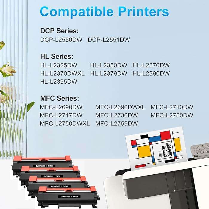 CLYWENSS TN760 High Yield Black Toner Cartridge Replacement for Brother TN760 TN-760 TN730 for MFC-L2750DW HL-L2370DW HL-L2350DW HL-L2395DW HL-L2390DW MFC-L2710DW DCP-L2550DW Printer (4-Pack) - Image 2