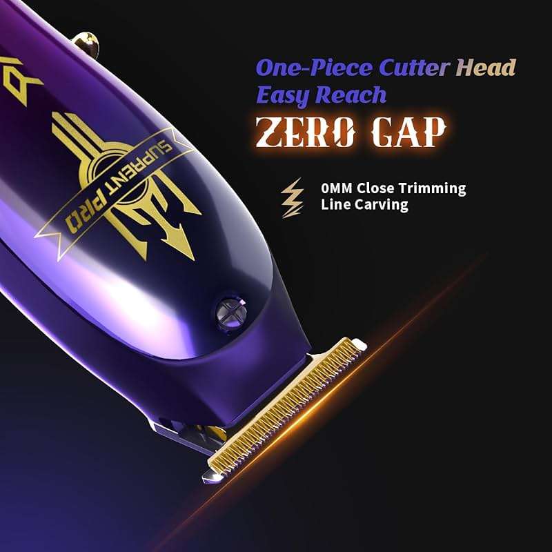 SUPRENT PRO Professional Hair Clippers for Men- Barber Clippers Set Brushless Motor, Cordless Hair Clipper with Zero Gap Hair Trimmer- Premium Hair Cutting kit Gift for Men - Image 4