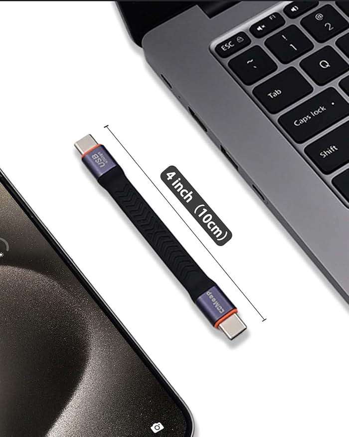 COMeap Short USB C Cable, 40Gbps Short USB 4 Cable, 240W PD Fast Charging, Compatible with Thunderbolt 4/3, Laptop, Tablet, Phone, Steam Deck, ROG Ally - 4 Inch - Image 6