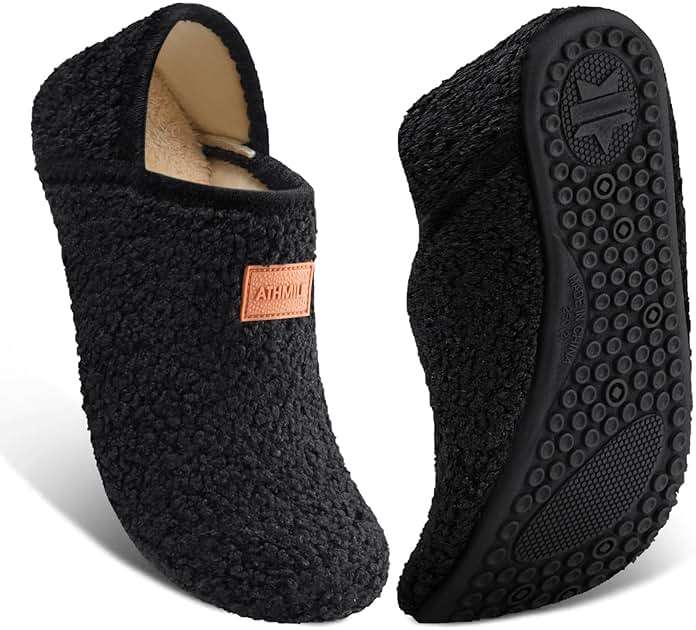 ATHMILE House Slippers for Women Men Indoor Barefoot Slippers Socks Furry Slip on House Shoes Cozy Comfy for Home Bedroom Travel Yoga - Image 1