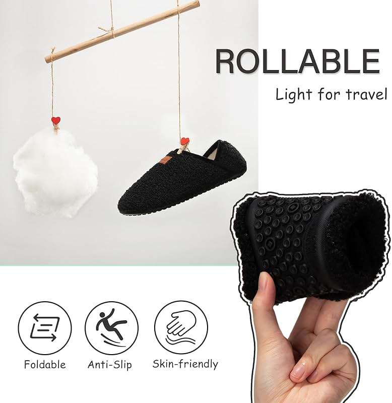 ATHMILE House Slippers for Women Men Indoor Barefoot Slippers Socks Furry Slip on House Shoes Cozy Comfy for Home Bedroom Travel Yoga - Image 5