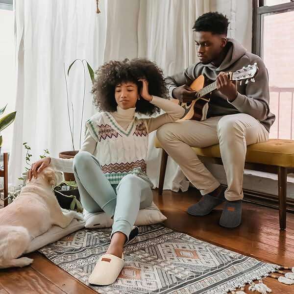 ATHMILE House Slippers for Women Men Indoor Barefoot Slippers Socks Furry Slip on House Shoes Cozy Comfy for Home Bedroom Travel Yoga - Image 6