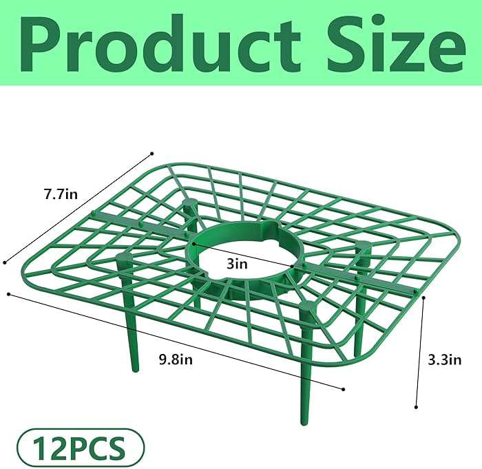 Iceyyyy 12 Packs Square Strawberry Supports-Strawberry Growing Racks- Plant Support Strawberry Stand Holder Growing Frame Keep Berries Clean - Image 3
