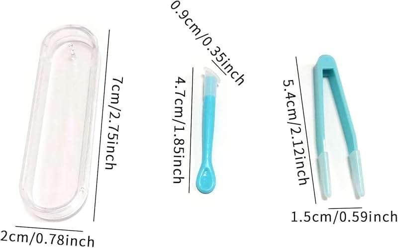4Pcs Blue Contact Applicator,Contact Lens Remover Tool,Inserter/Remover+Tweezer with Soft Tip,for Contact Lens Cases Health and Household Contact Lens Care - Image 5