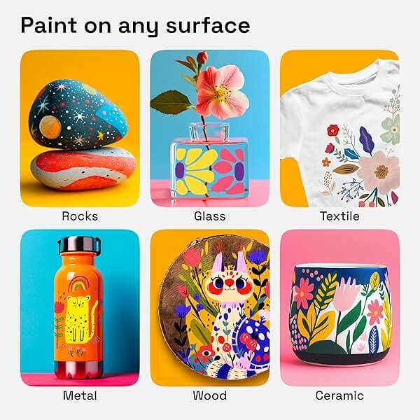 ARTISTRO 24 Acrylic Paint Markers - Paint Pens for Drawing - For Fabric, Rock, Glass, Wood, Molds - Arts & Crafts Gift for Adults, Teens, Kids, Classroom Must Haves & School Supplies - Image 4