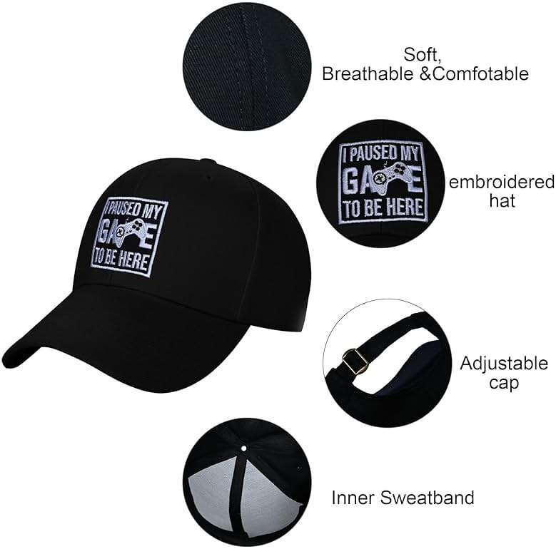 famliihw Embroidered Baseball Cap for Women Men Adjustable Baseball Hat Black Baseball Cap Trucker Hat - Image 4