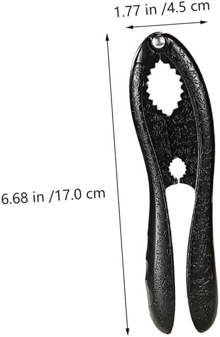 GRIRIW Walnut Shell Opener with Non-slip Grip Heavy Duty Nuts Clamp Seafood Tool Versatile for Nuts Crabs and Shellfish Material Black - Image 2