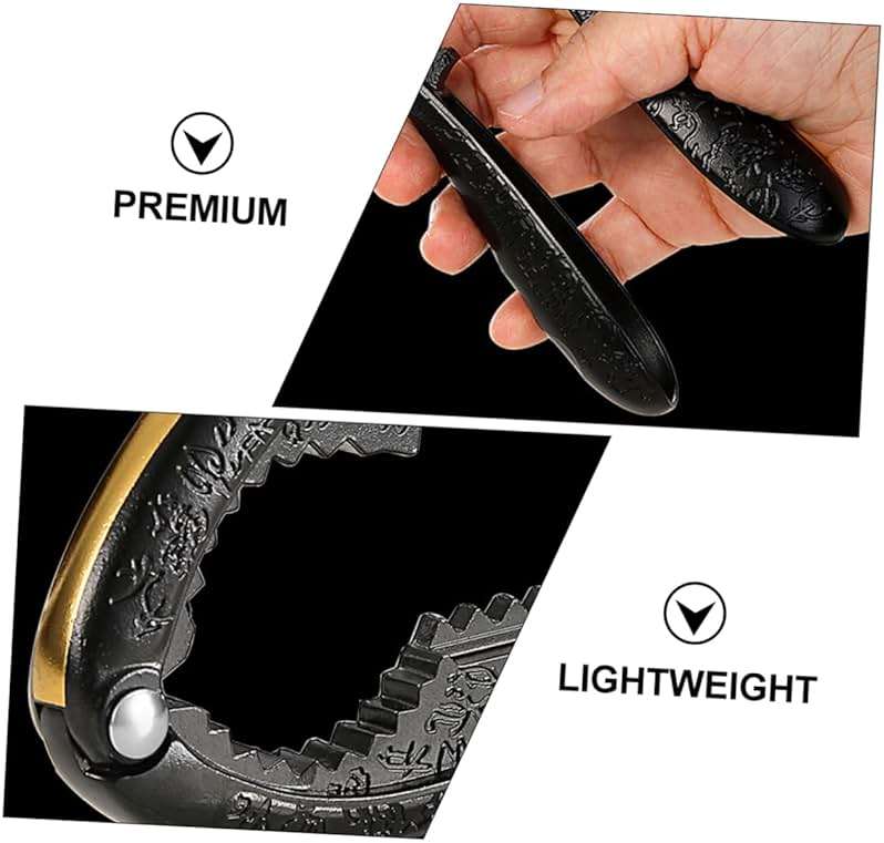GRIRIW Walnut Shell Opener with Non-slip Grip Heavy Duty Nuts Clamp Seafood Tool Versatile for Nuts Crabs and Shellfish Material Black - Image 4