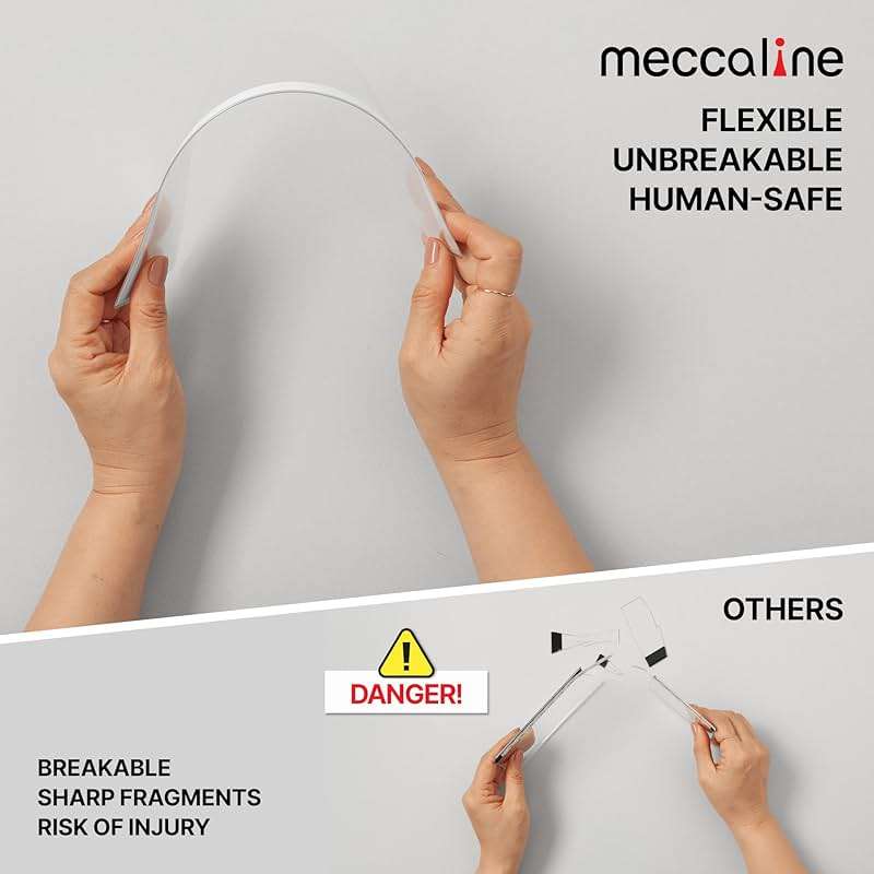 MECCALINE Monitor Memo Board 2Pcs - Flexible Clear PET Computer Screen Sticky Note Holder - Side Panel Message Organizer - Versatile Office Desk Accessories - Cool Home Office Supplies - 3.1" x 11.8" - Image 4