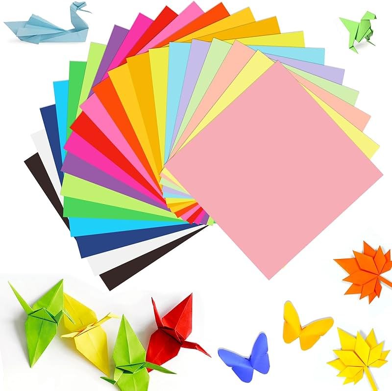 300 Sheets 6" Square Origami Paper, 20 Colors Origami Paper 6x6, Double Sided Color Origami Papers for Beginner, OrigamiPaper for Arts and Crafts - Product Image