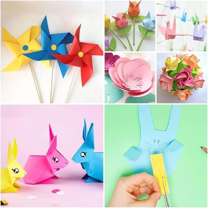 300 Sheets 6" Square Origami Paper, 20 Colors Origami Paper 6x6, Double Sided Color Origami Papers for Beginner, OrigamiPaper for Arts and Crafts - Image 8