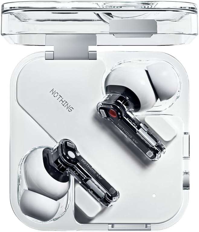 Nothing Ear Wireless Earbuds Bluetooth, 45dB Hybrid Smart ANC Earbuds, 11mm Deep Bass Boost, Hi-Res Audio with LDAC & LHDC 5.0, 6 Mics Call, 40.5H Playtime with Fast Charging Case, ChatGPT Supported - Image 6