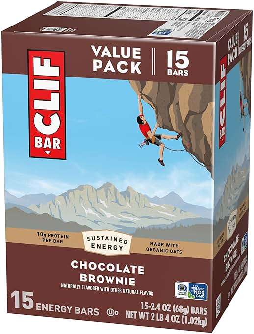 CLIF BAR - Energy Protein Bars - Chocolate Brownie - Made with Organic Oats - Energy Bars - Non-GMO - (15 Pack) - Image 9