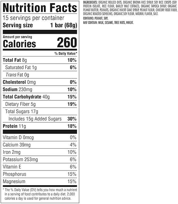 CLIF BAR - Energy Protein Bars - Crunchy Peanut Butter - Made with Organic Oats - Energy Bars - Non-GMO - (15 Pack) - Image 2