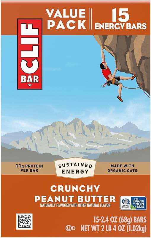 CLIF BAR - Energy Protein Bars - Crunchy Peanut Butter - Made with Organic Oats - Energy Bars - Non-GMO - (15 Pack) - Image 14