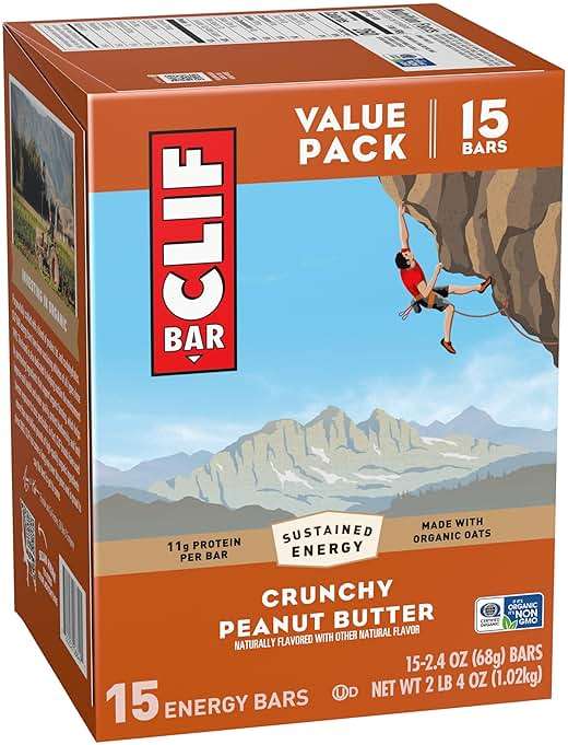 CLIF BAR - Energy Protein Bars - Crunchy Peanut Butter - Made with Organic Oats - Energy Bars - Non-GMO - (15 Pack) - Image 10