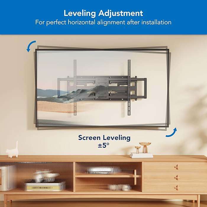 Mount-It! Heavy Duty XXL Full Motion TV Wall Mount for Extra Large TVs, max VESA 900x600, Holds up to 264lb, Swivel Tilt Extension Adjustable TV Mount for 60" 65" 75" 80" 85" 90" 98" 100" 115" 120 in - Image 8