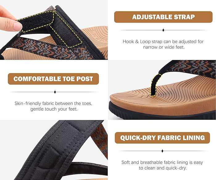 KuaiLu Womens Orthopedic Flip Flops With Arch Support Adjustable Thick Athletic Cushion Recovery Walking Sandals For Woman Ladies Fashion Comfortable Flip-Flop Slides, Water Resistant & Lightweight - Image 4