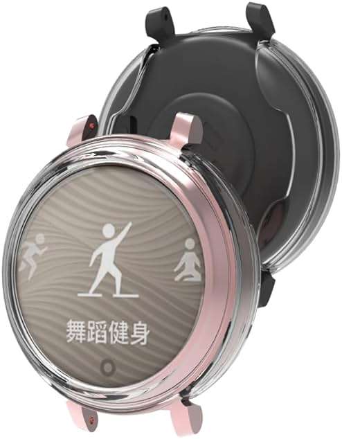 Compatible with Garmin Lily 2 Case, Lamshaw Soft TPU Protective Case Compatible with Garmin Lily 2 Smartwatch (Case-Black+Clear) - Image 2