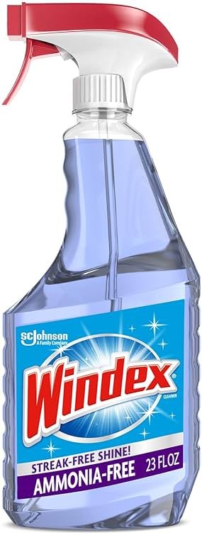 Windex Glass and Window Cleaner Spray Bottle, Ammonia Free, Packaging Designed to Prevent Leakage and Breaking, Surface Cleaning Spray, Crystal Rain Scent, 23 Fl Oz - Product Image