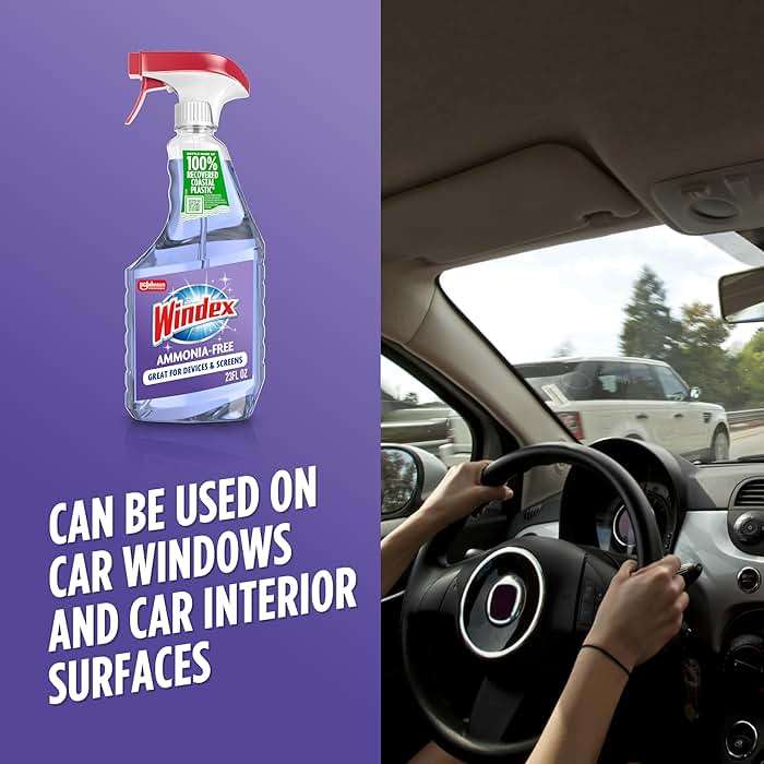 Windex Glass and Window Cleaner Spray Bottle, Ammonia Free, Packaging Designed to Prevent Leakage and Breaking, Surface Cleaning Spray, Crystal Rain Scent, 23 Fl Oz - Image 7