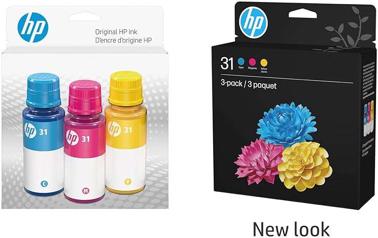 HP 31 Cyan, Magenta, Yellow Ink Bottles (3-Pack) | Works with Smart Tank 5000, 6000, 7000 and Smart Tank Plus 500, 600 Series | 9C228AN - Image 2