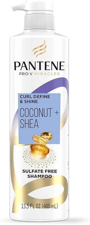 Pantene Pro-V Miracles Curl Define & Shine Coconut + Shea Sulfate-Free Shampoo 13.5 FL OZ - Product Image