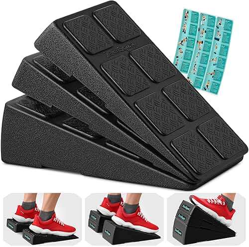 Squat Wedge Block Set of 3/5 - 960 LBS Capacity - Slant Board for Calf Stretching with 5 Stackable Angles - Calf Stretcher Slant Board - Workout Equipment - EPP Material for Exercise Equipment & Physical Therapy - Image 1