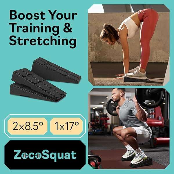 Squat Wedge Block Set of 3/5 - 960 LBS Capacity - Slant Board for Calf Stretching with 5 Stackable Angles - Calf Stretcher Slant Board - Workout Equipment - EPP Material for Exercise Equipment & Physical Therapy - Image 2