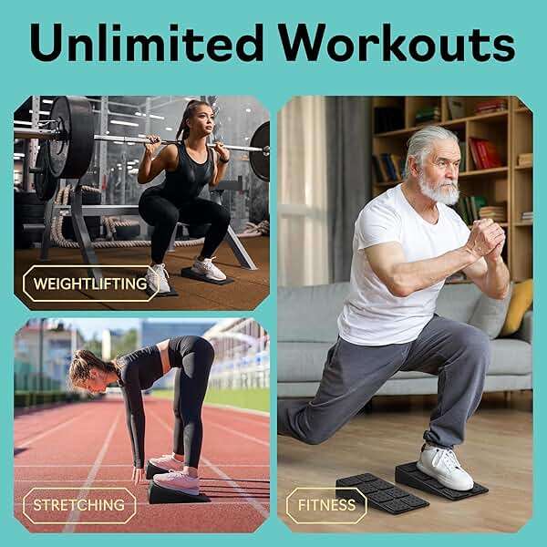 Squat Wedge Block Set of 3/5 - 960 LBS Capacity - Slant Board for Calf Stretching with 5 Stackable Angles - Calf Stretcher Slant Board - Workout Equipment - EPP Material for Exercise Equipment & Physical Therapy - Image 4