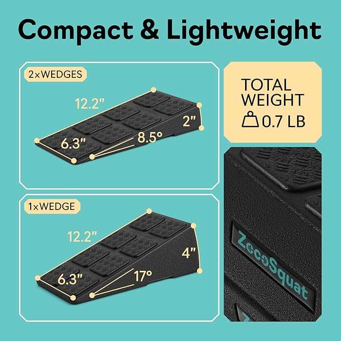 Squat Wedge Block Set of 3/5 - 960 LBS Capacity - Slant Board for Calf Stretching with 5 Stackable Angles - Calf Stretcher Slant Board - Workout Equipment - EPP Material for Exercise Equipment & Physical Therapy - Image 5