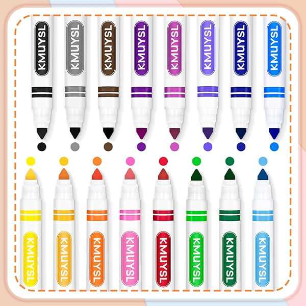 KMUYSL Washable Markers Bulk, Assorted Colors - Broad Line Conical Tip Coloring Markers for Kids, School Art Supplies & Back to School Supplies, Teacher Classroom Must Haves (16 Colors, 256 Pcs) - Image 3