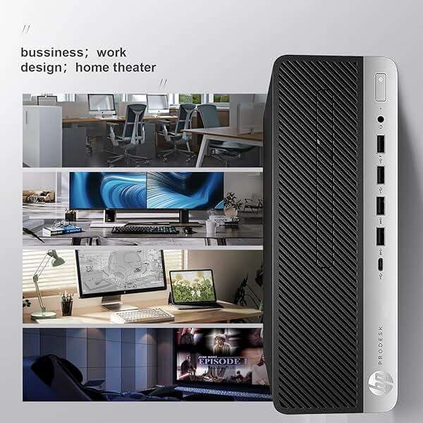 HP ProDesk 600 G3 SFF Desktop Computer with 21.5" FHD Monitor, Intel Quad Core i5-6500, 16GB DDR4, 256GB SSD, DisplayPort, Keyboard & Mouse, WiFi, BT, Windows 11 Pro (Renewed), Black - Image 2