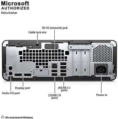 HP ProDesk 600 G3 SFF Desktop Computer with 21.5" FHD Monitor, Intel Quad Core i5-6500, 16GB DDR4, 256GB SSD, DisplayPort, Keyboard & Mouse, WiFi, BT, Windows 11 Pro (Renewed), Black - Image 4
