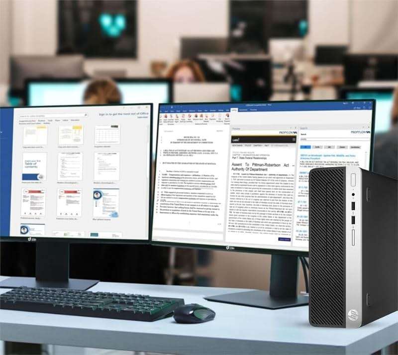 HP ProDesk 600 G3 SFF Desktop Computer with 21.5" FHD Monitor, Intel Quad Core i5-6500, 16GB DDR4, 256GB SSD, DisplayPort, Keyboard & Mouse, WiFi, BT, Windows 11 Pro (Renewed), Black - Image 6